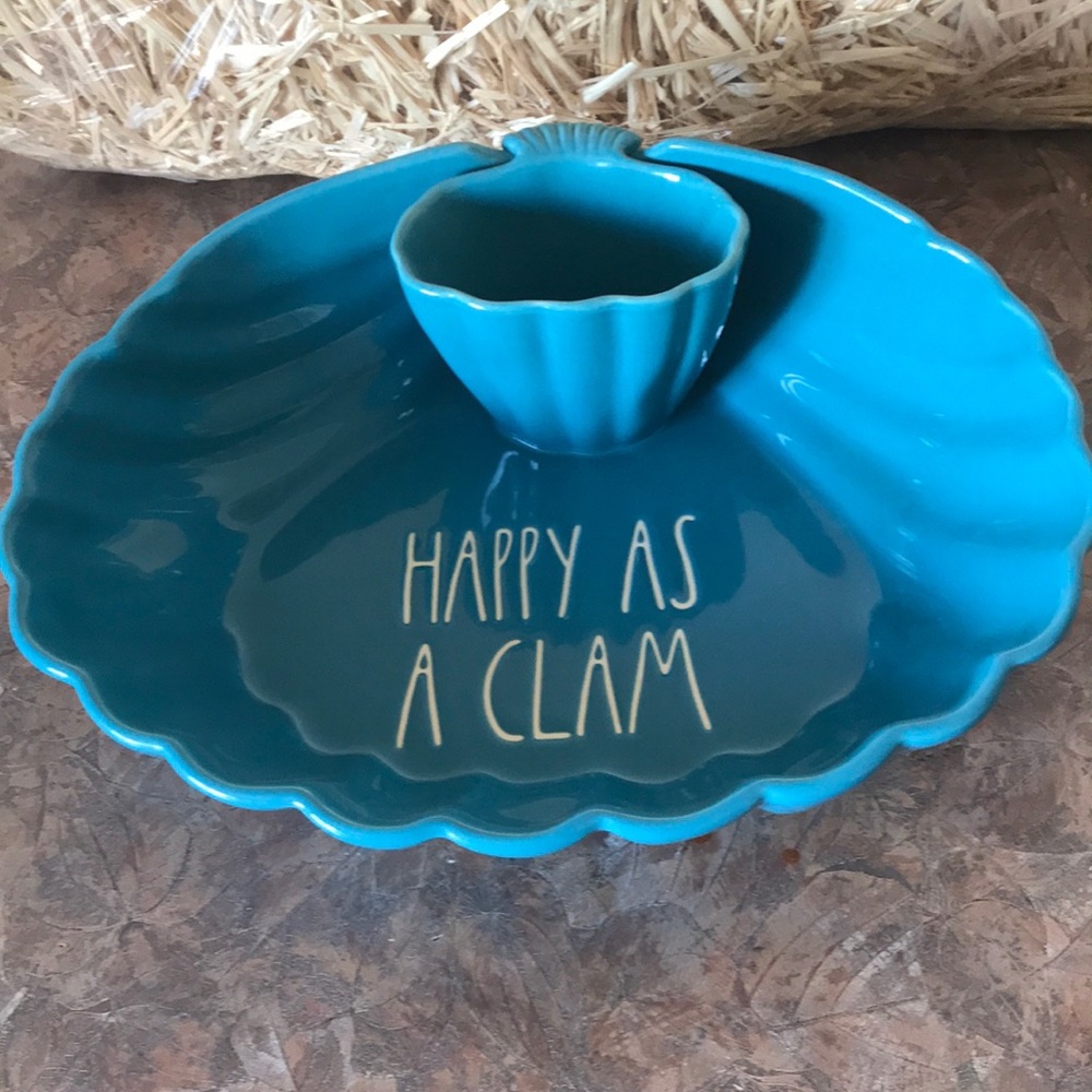 Rae Dunn ceramic entertaining serving bowl and condiment holder